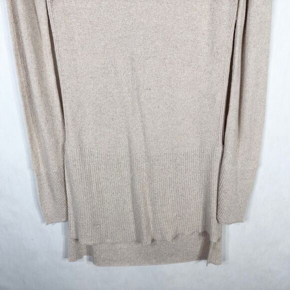 Free People XS Tunic Sweater Top‎ Tan Strappy V Neck Side Slits Knit Solid 115 - Picture 4 of 8